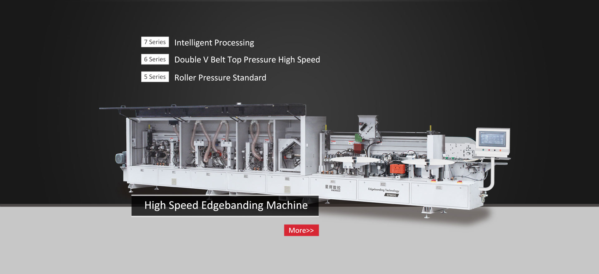 Mesin Edgebanding China dengan Pengilang Tekanan Roller
